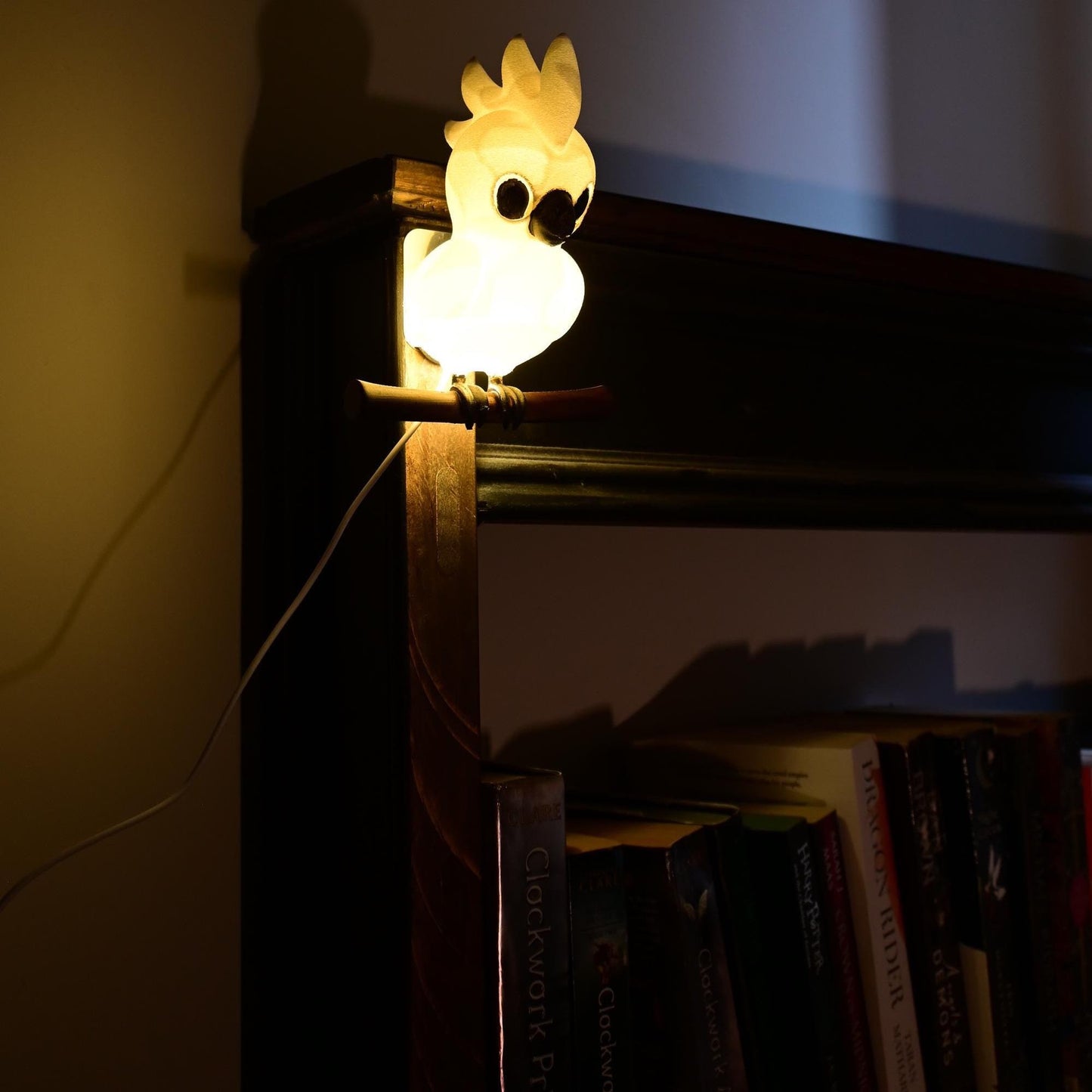 Sulphur-Crested Cockatoo Night Light - Hand-Painted & 3D Printed