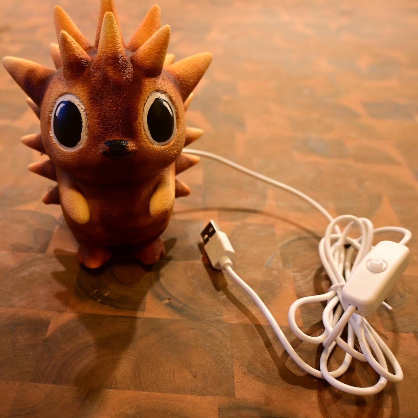 Echidna Night Light - Hand-Painted & 3D Printed