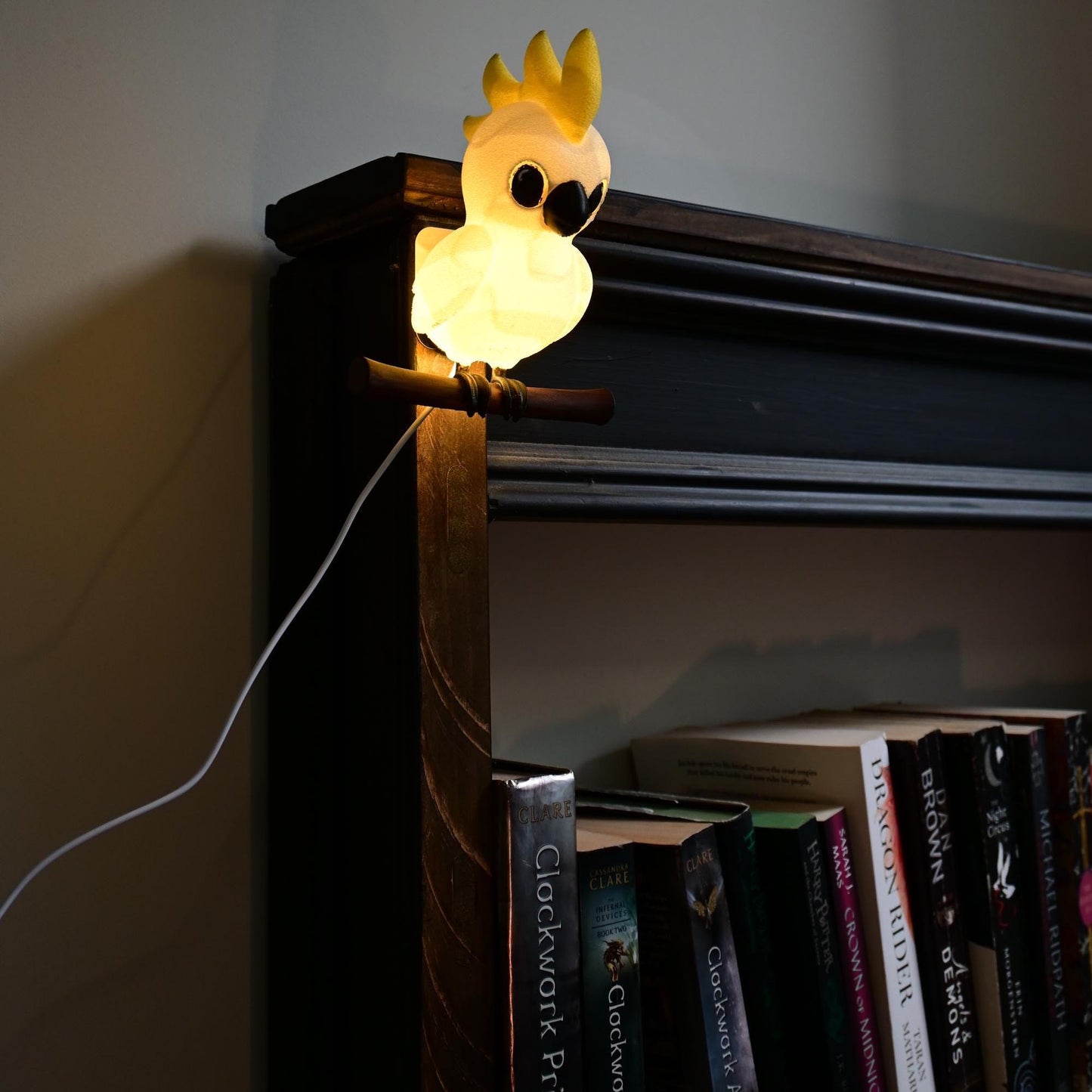 Sulphur-Crested Cockatoo Night Light - Hand-Painted & 3D Printed