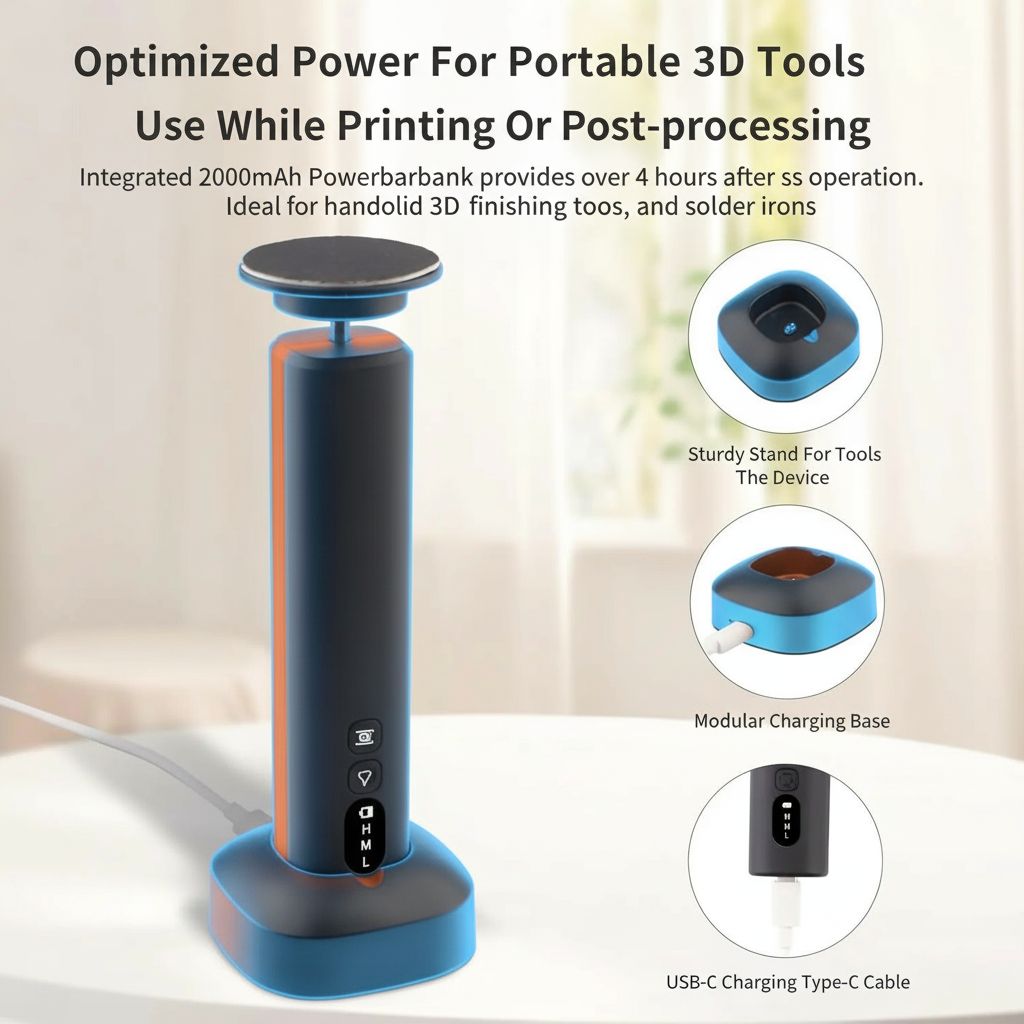 Cordless 2-in-1 Precision Mini Sander for 3D Prints