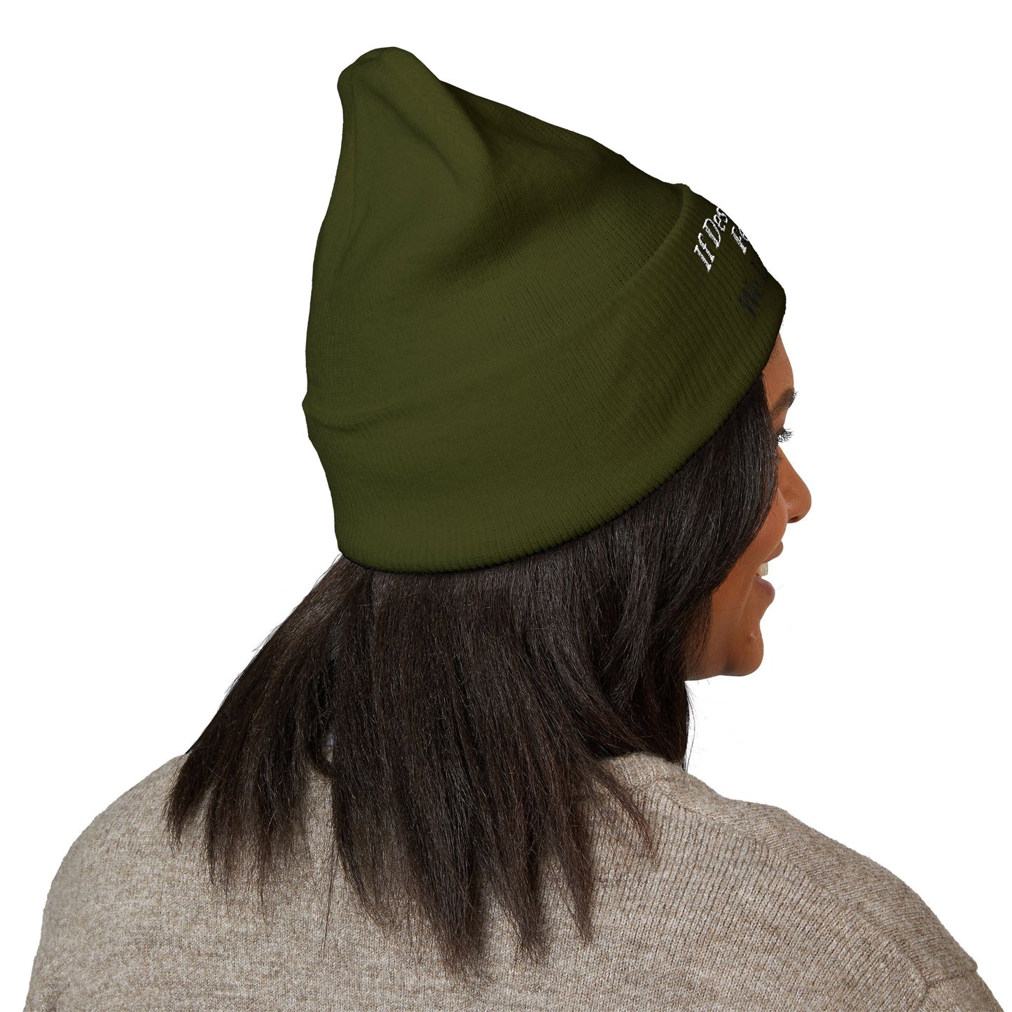 Embroidered Cuffed Beanie — "If Design Forgets Feeling We Lose Trust"