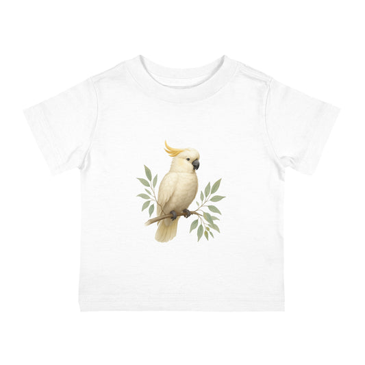 Cockatoo Baby Tee — Watercolor Parrot Infant Cotton Jersey Shirt