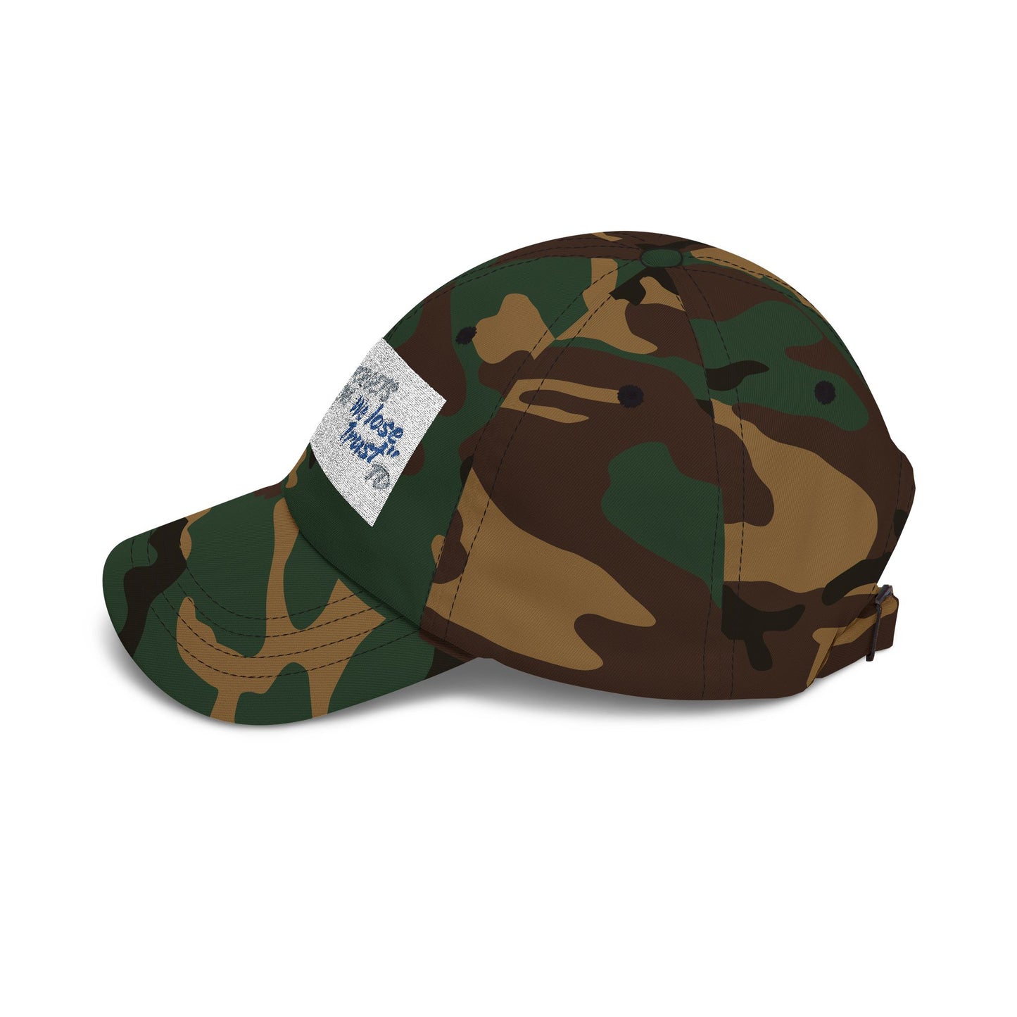 Classic Dad Cap — 'We lose Trust' Distressed Patch Dad Hat
