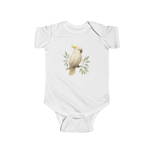 Cockatiel Baby Bodysuit – Cute Neutral Bird Onesie for Infants