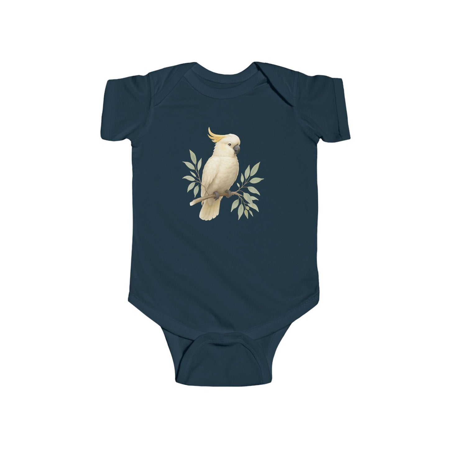 Cockatiel Baby Bodysuit – Cute Neutral Bird Onesie for Infants