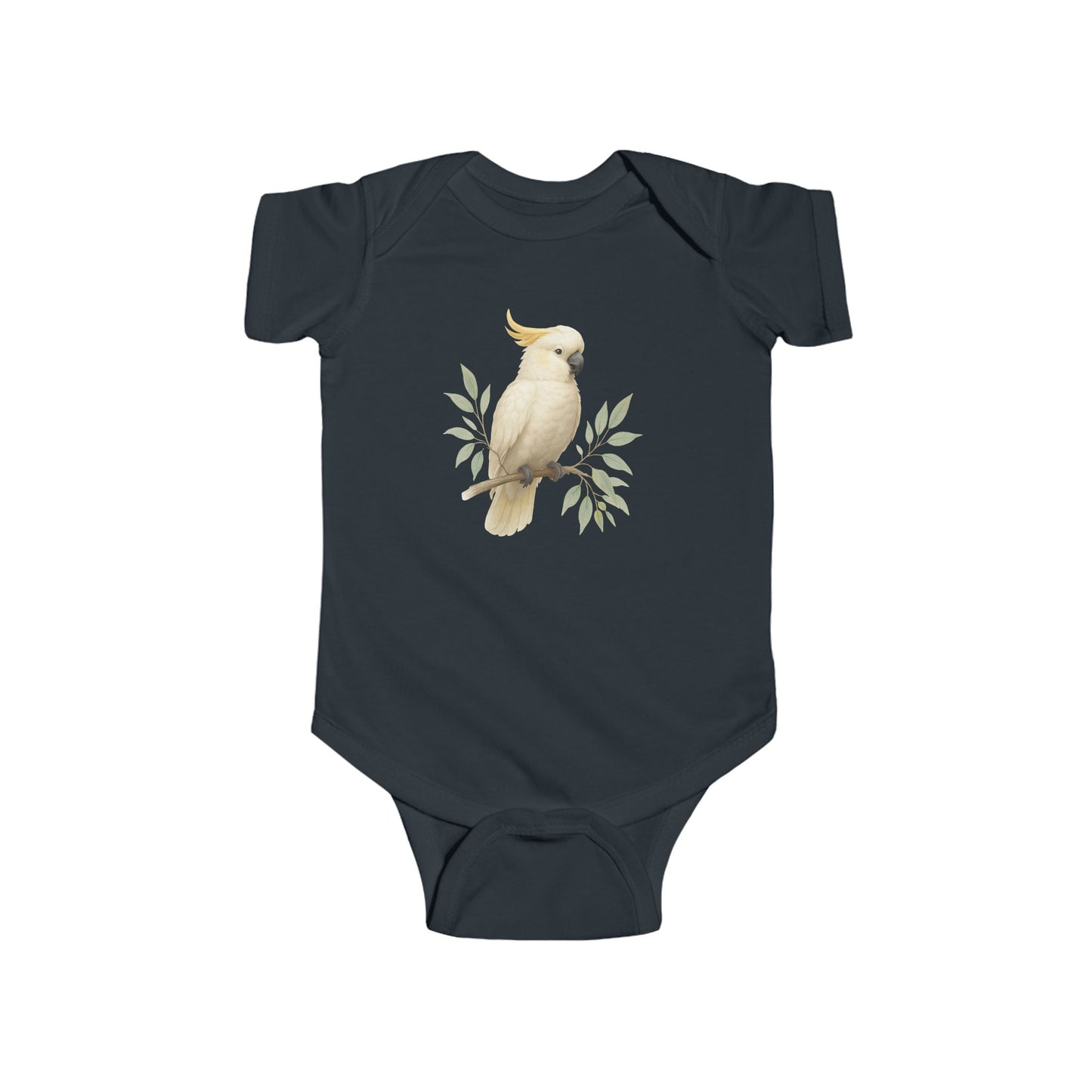 Cockatiel Baby Bodysuit – Cute Neutral Bird Onesie for Infants
