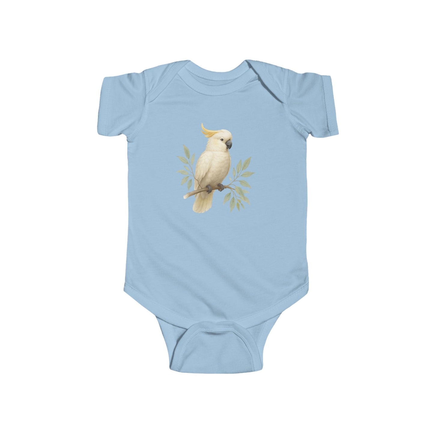 Cockatiel Baby Bodysuit – Cute Neutral Bird Onesie for Infants