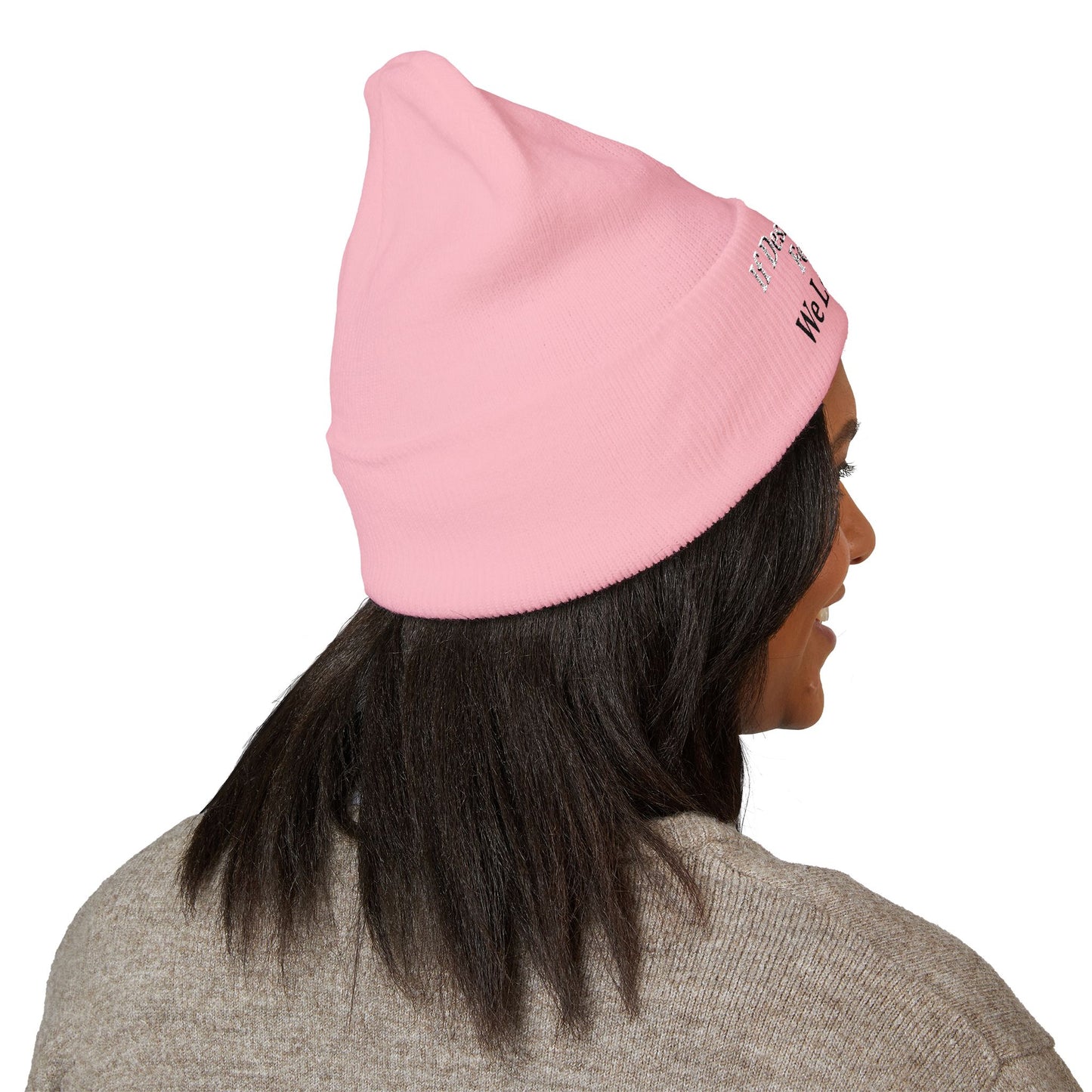 Embroidered Cuffed Beanie — "If Design Forgets Feeling We Lose Trust"