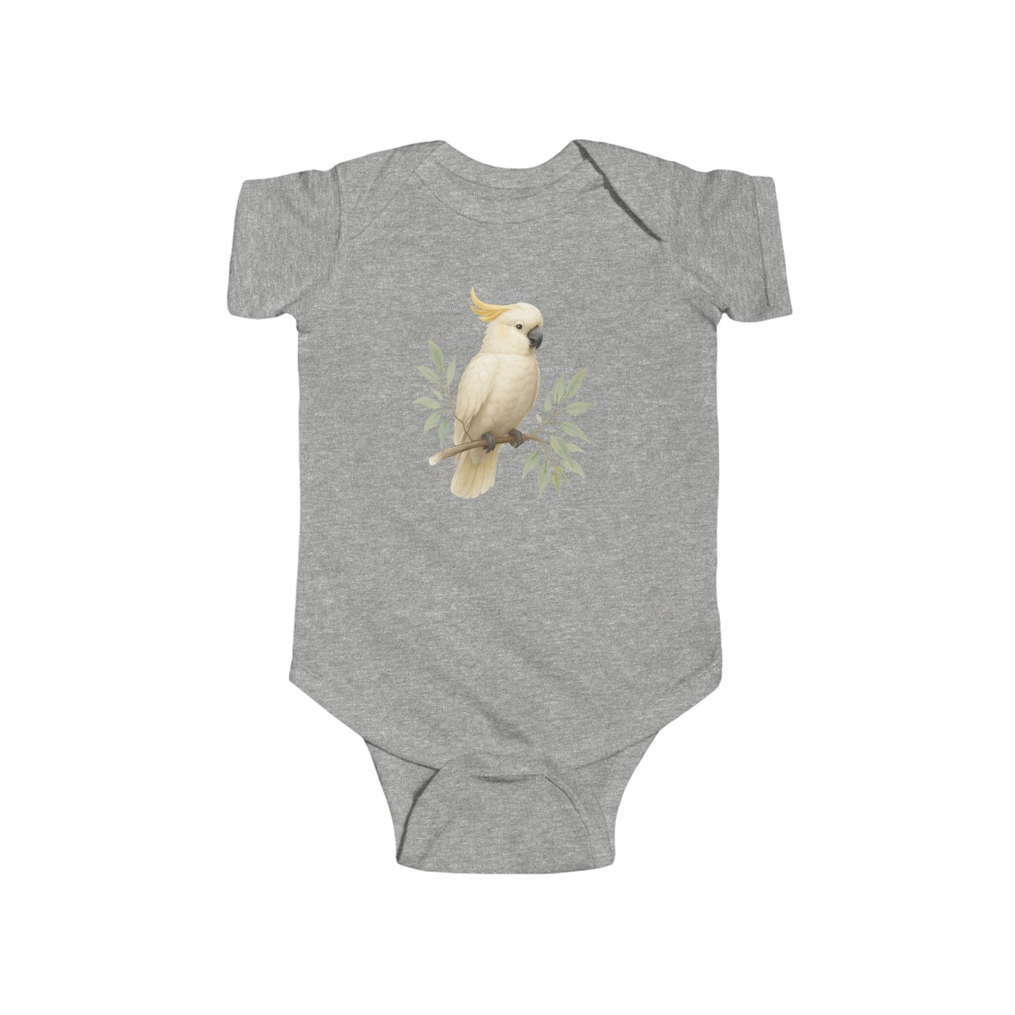Cockatiel Baby Bodysuit – Cute Neutral Bird Onesie for Infants