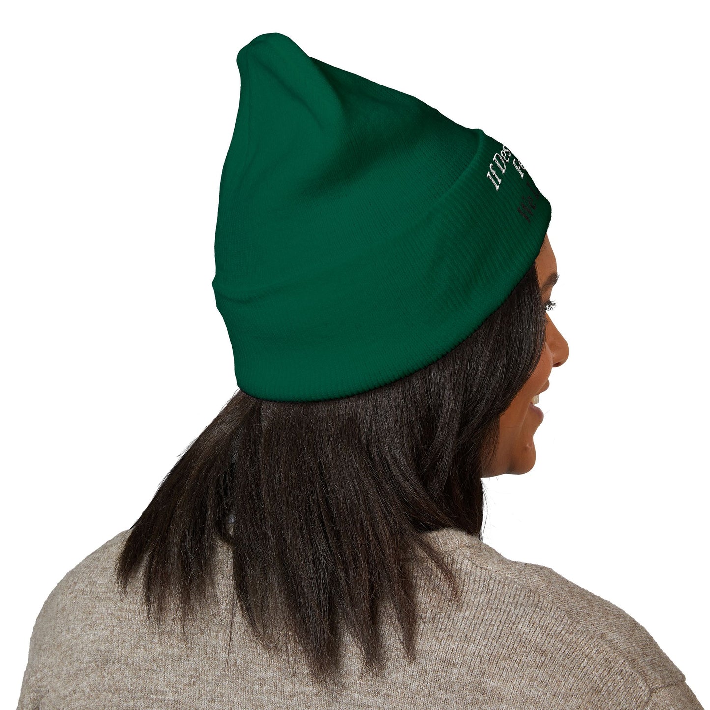 Embroidered Cuffed Beanie — "If Design Forgets Feeling We Lose Trust"