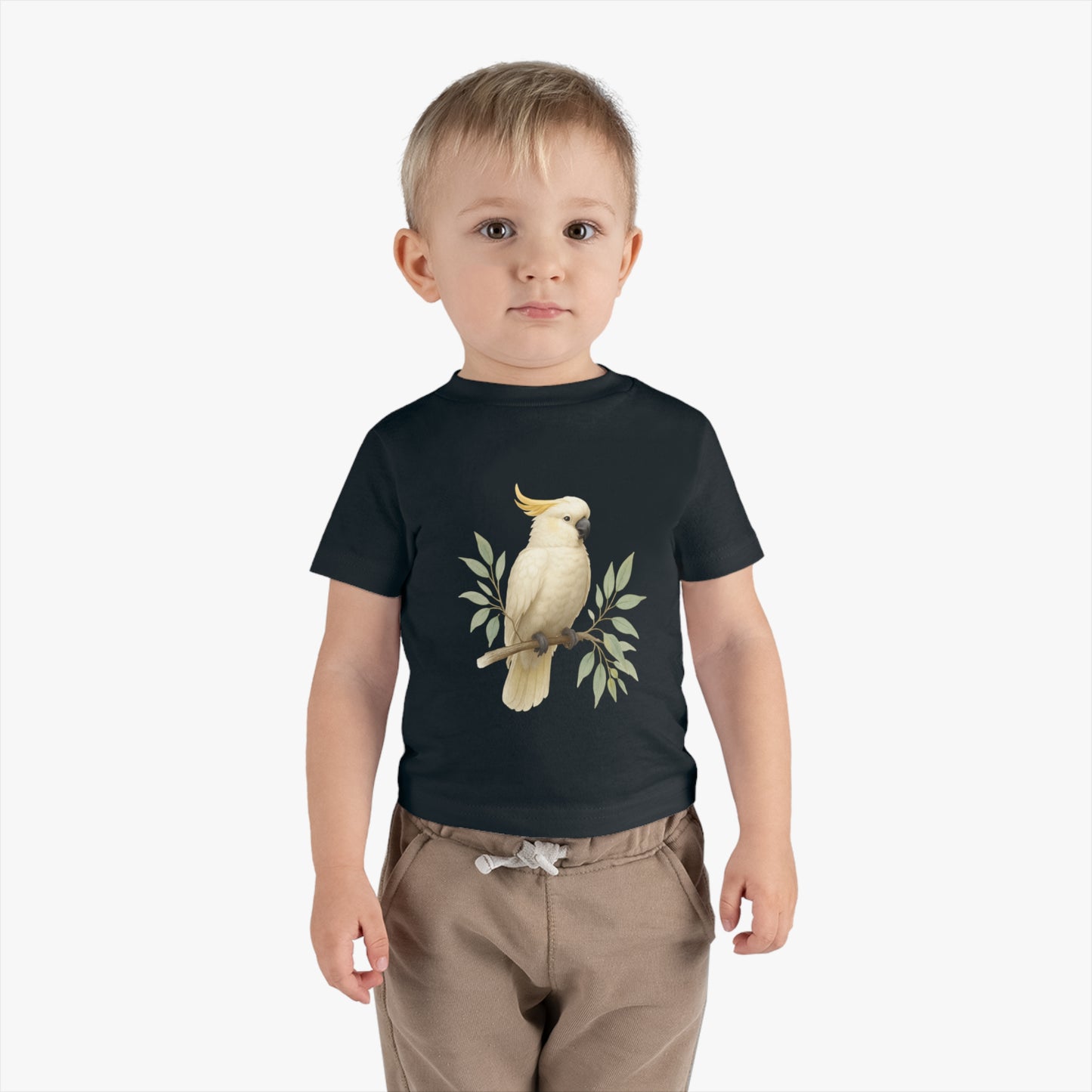 Cockatoo Baby Tee — Watercolor Parrot Infant Cotton Jersey Shirt