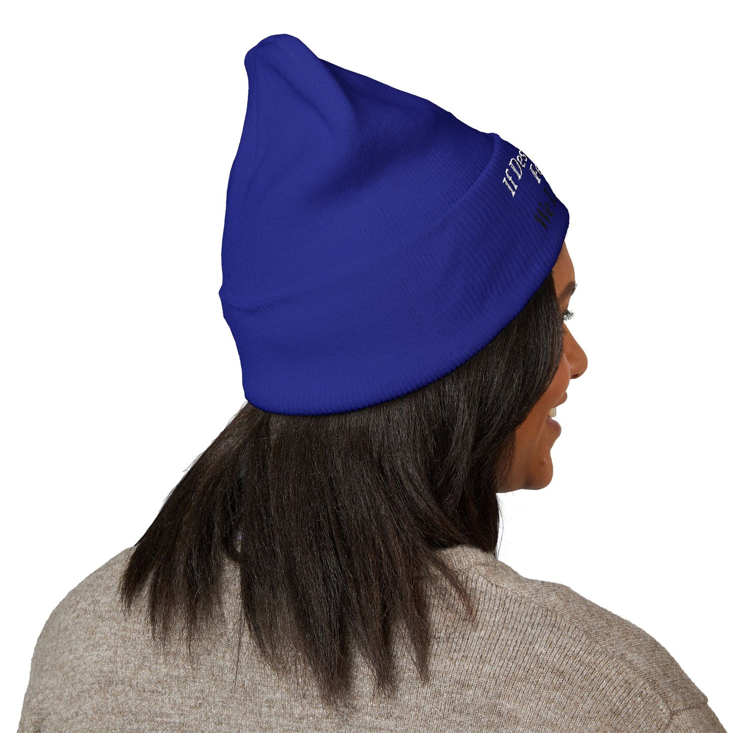 Embroidered Cuffed Beanie — "If Design Forgets Feeling We Lose Trust"