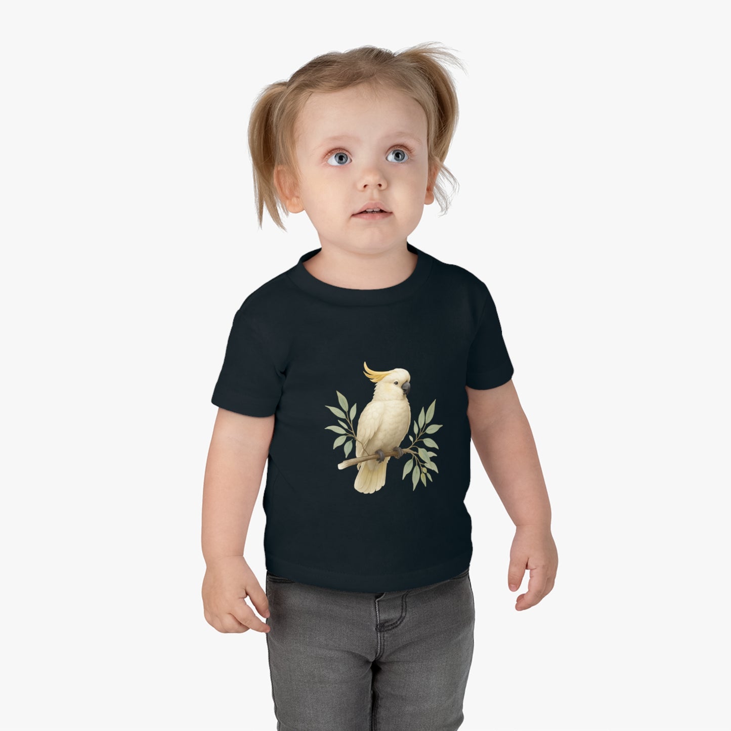 Cockatoo Baby Tee — Watercolor Parrot Infant Cotton Jersey Shirt