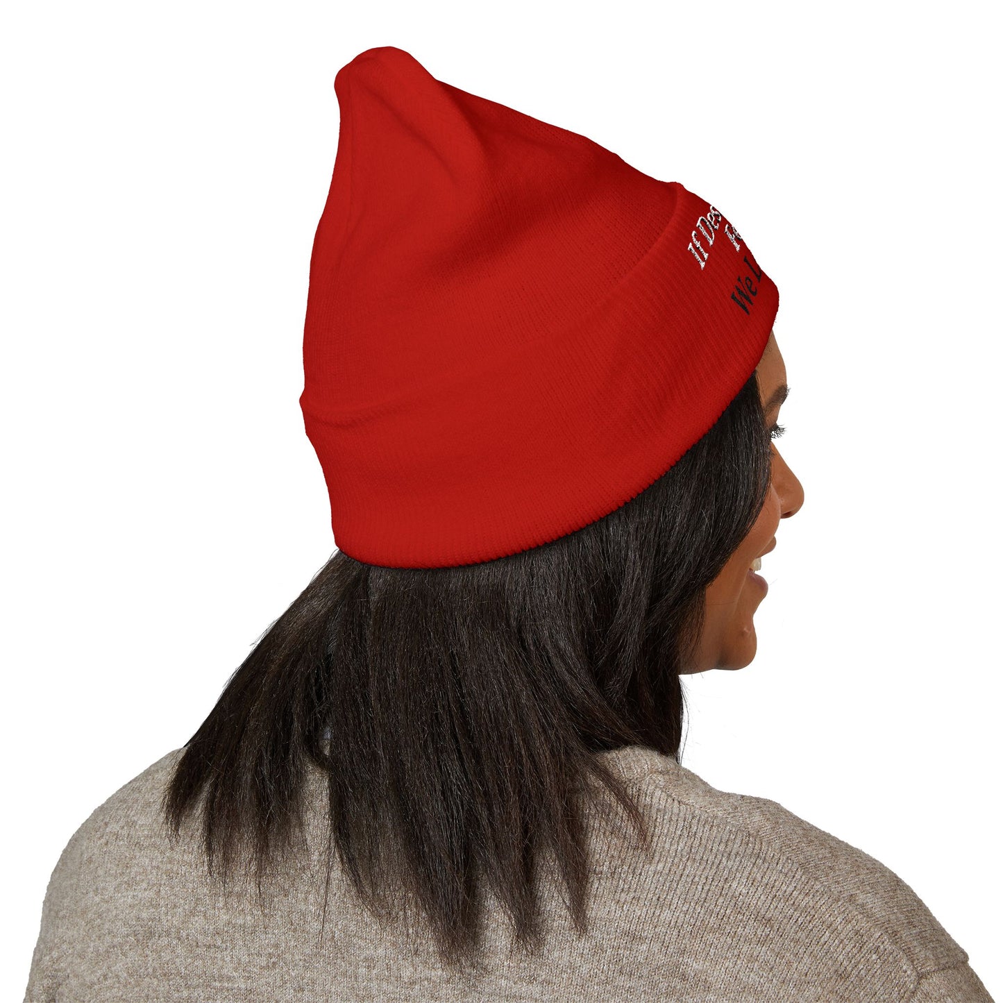 Embroidered Cuffed Beanie — "If Design Forgets Feeling We Lose Trust"