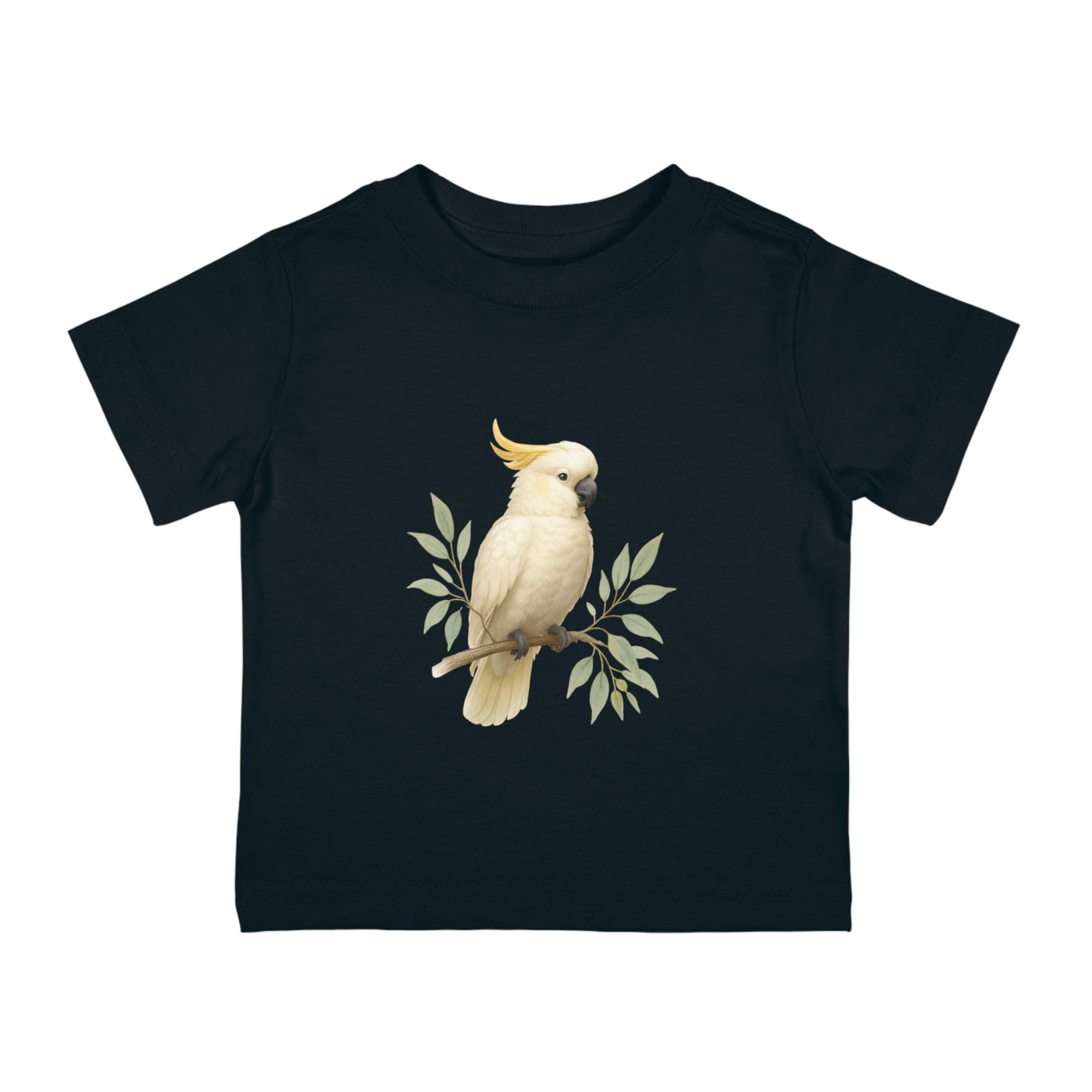 Cockatoo Baby Tee — Watercolor Parrot Infant Cotton Jersey Shirt