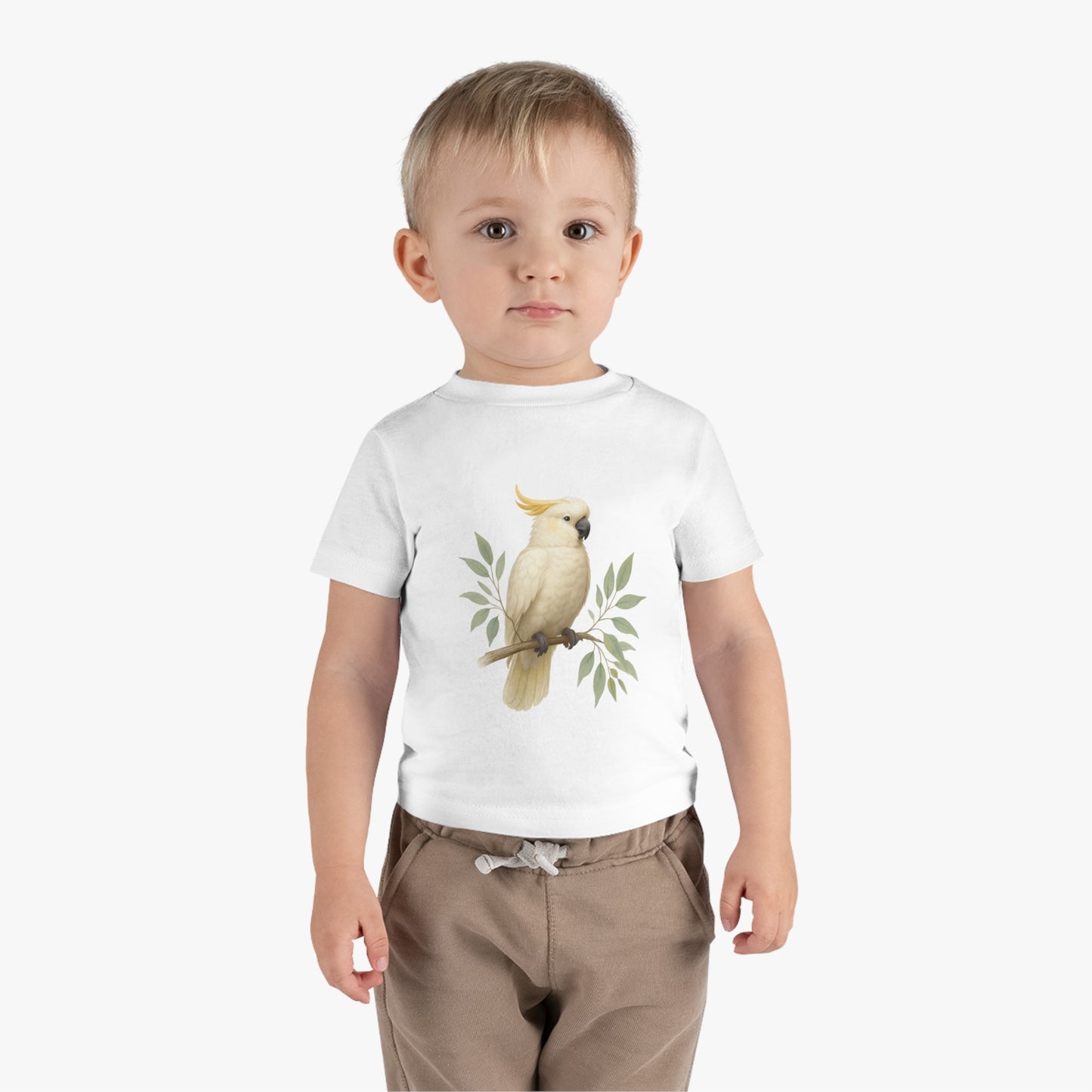 Cockatoo Baby Tee — Watercolor Parrot Infant Cotton Jersey Shirt
