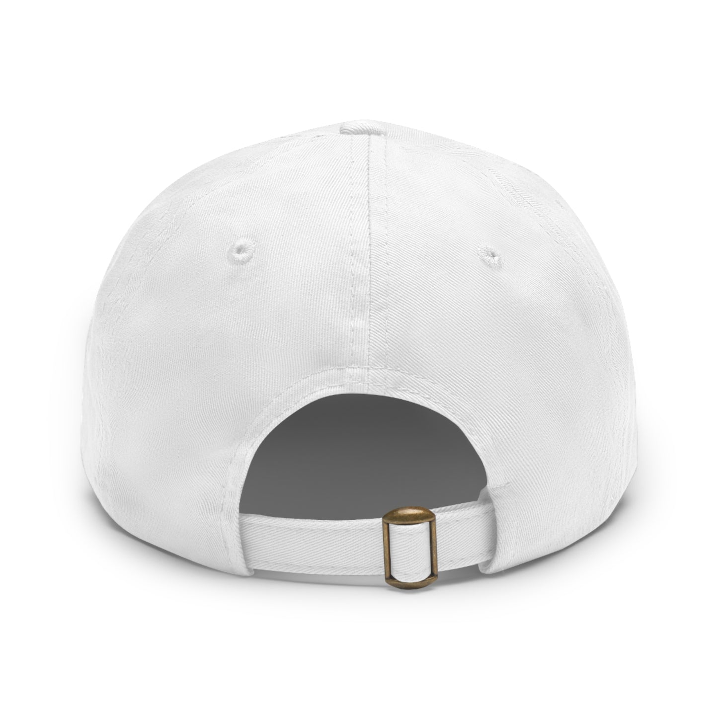 Husky Leather Patch Dad Hat — Vintage Industrial Dog Emblem Cap