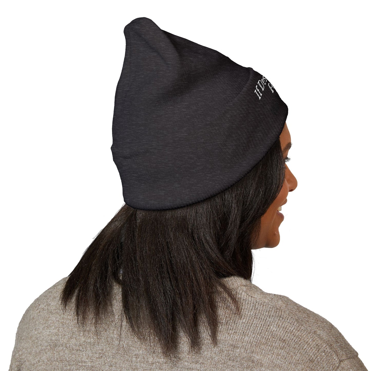 Embroidered Cuffed Beanie — "If Design Forgets Feeling We Lose Trust"