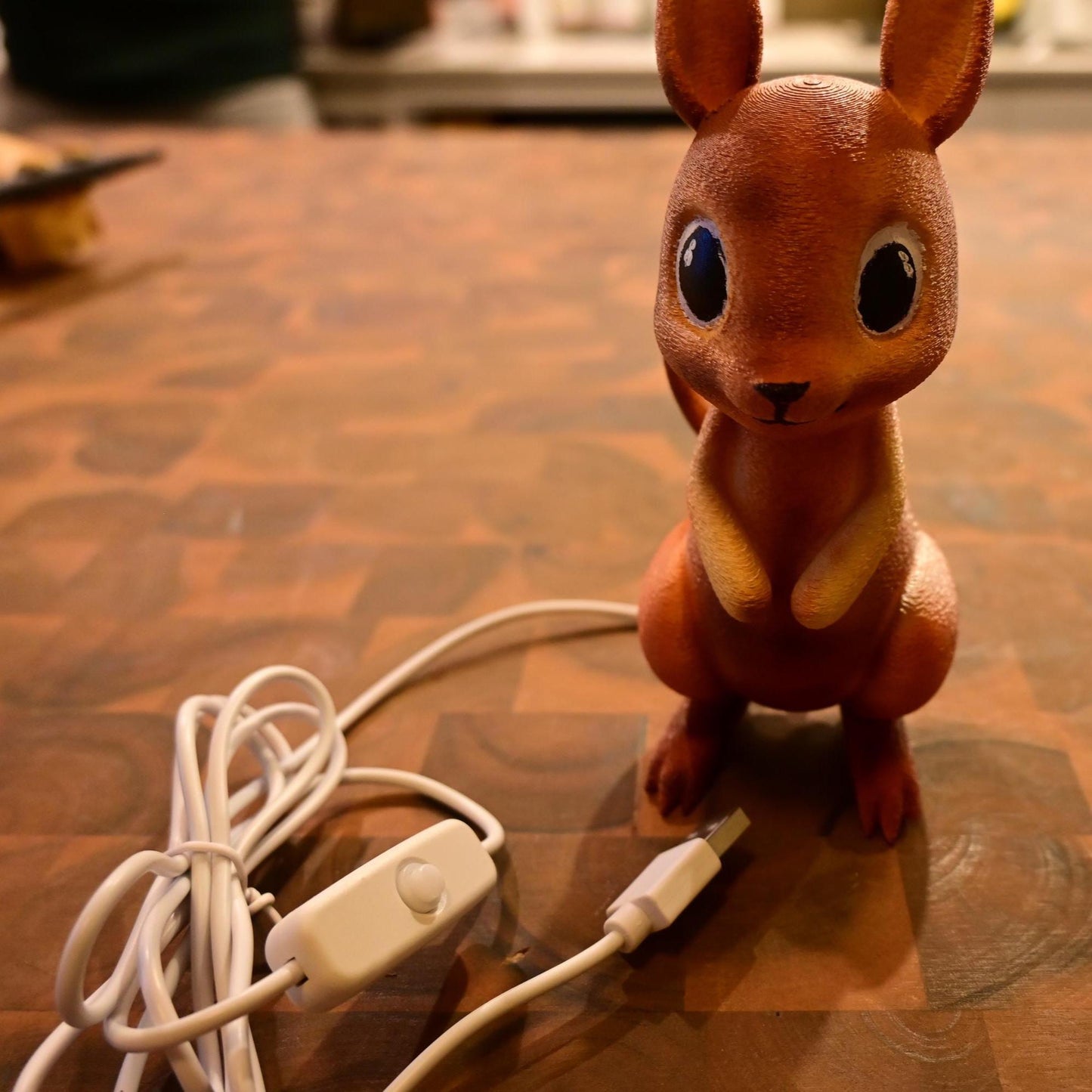 Big Red Kangaroo Night Light - Hand-Painted & 3D Printed