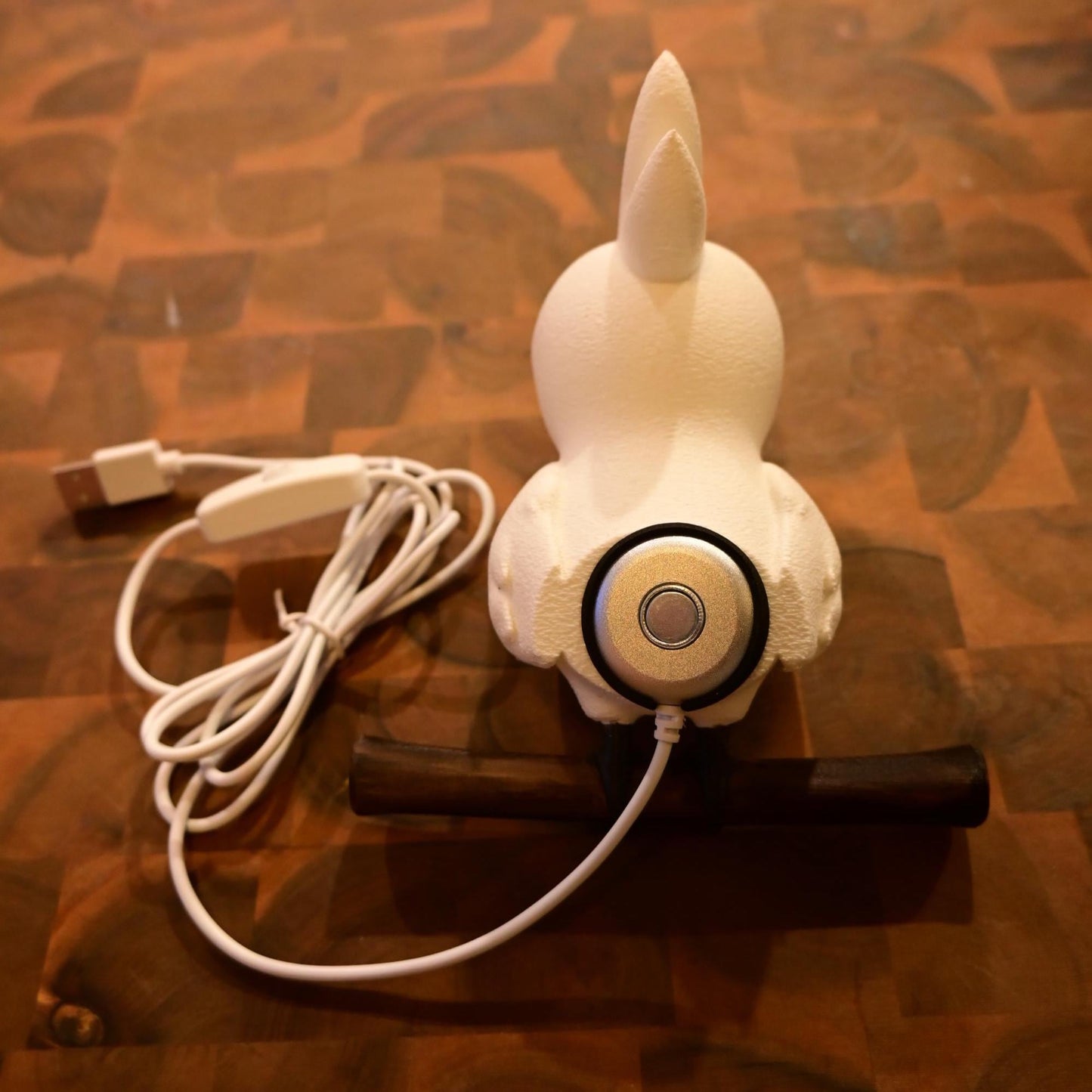 White Cockatoo Night Light - Hand-Painted & 3D Printed