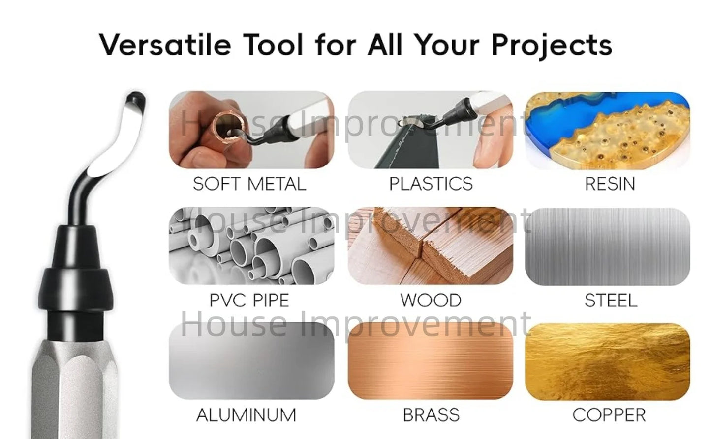 Precision Deburring Tool — Metal Handle, 11 HSS Blades