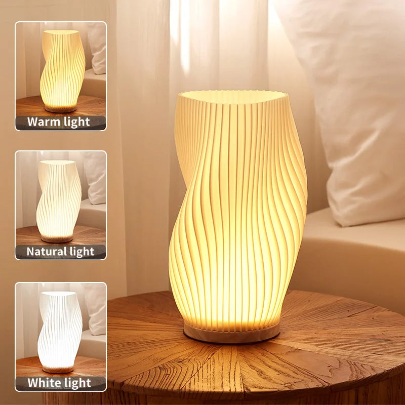 Pleated Glow LED Desk Lamp — 3-Level Dimmable