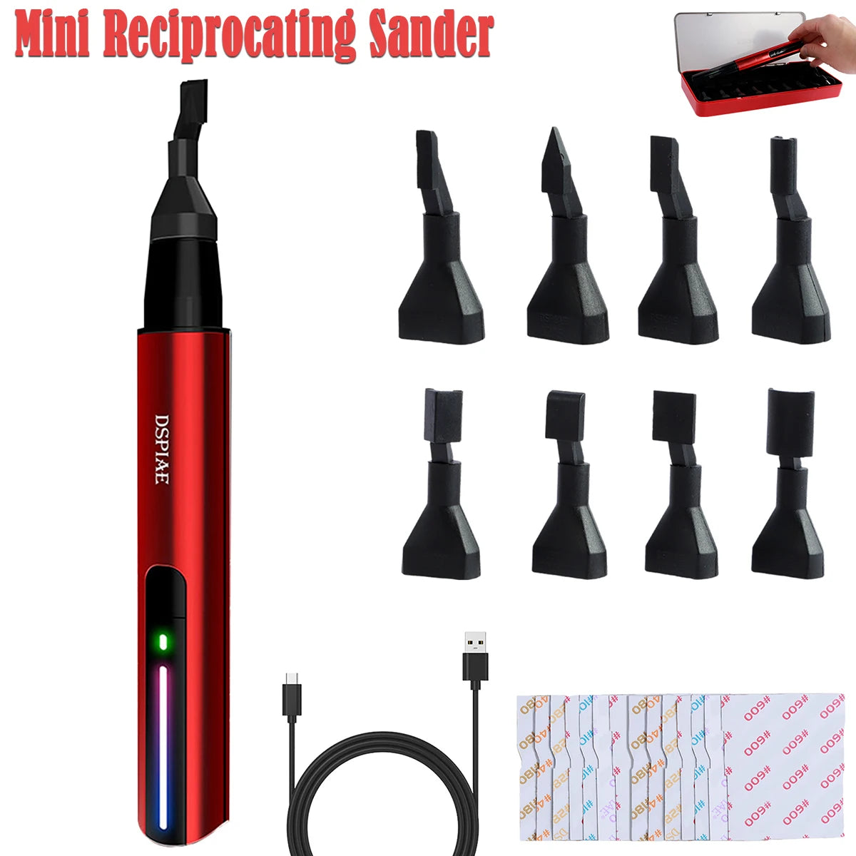 USB Mini Reciprocating Sanding Pen — Precision 3-Speed