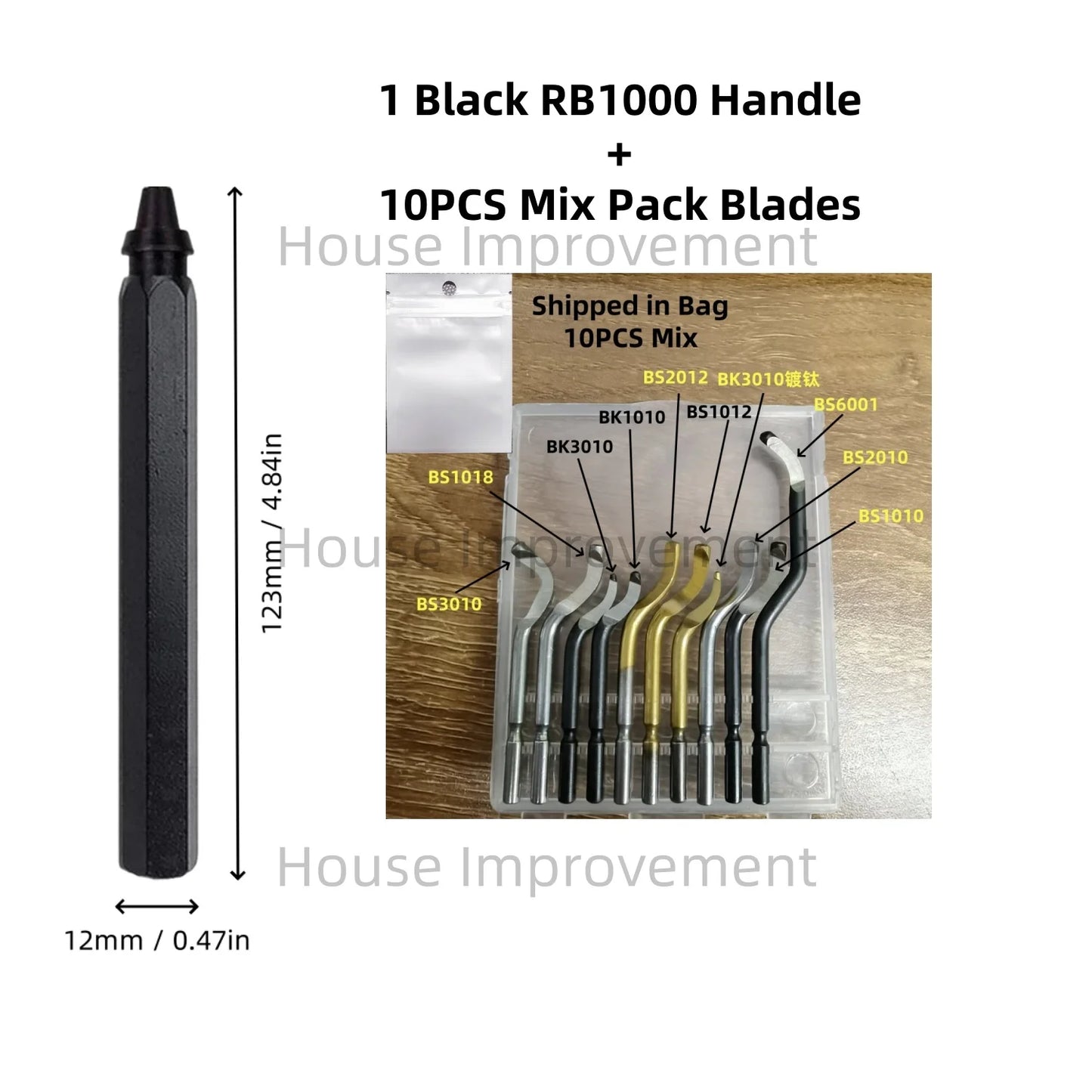 Precision Deburring Tool — Metal Handle, 11 HSS Blades