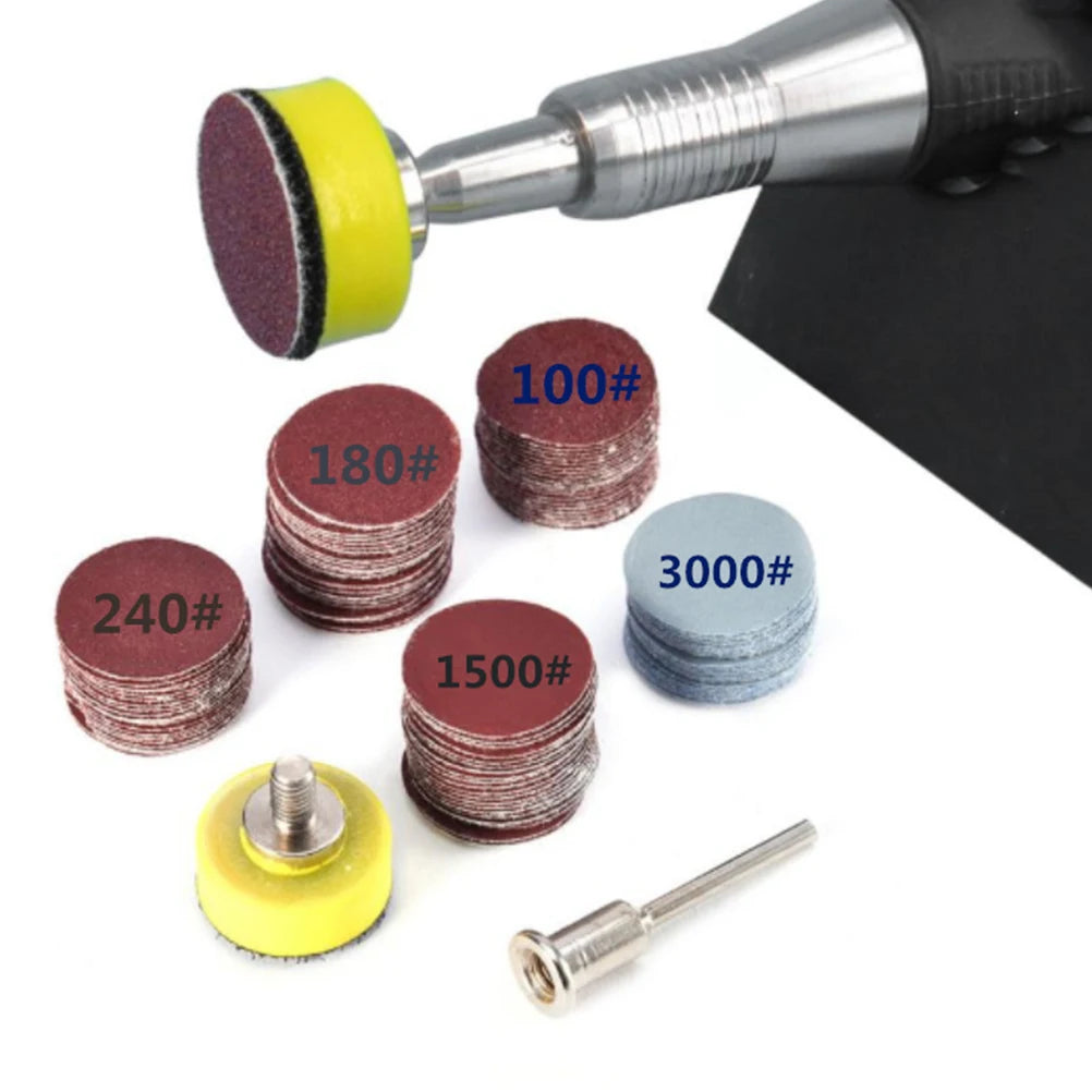 100pc 25mm Sanding Disc Kit | 100-3000 Grit