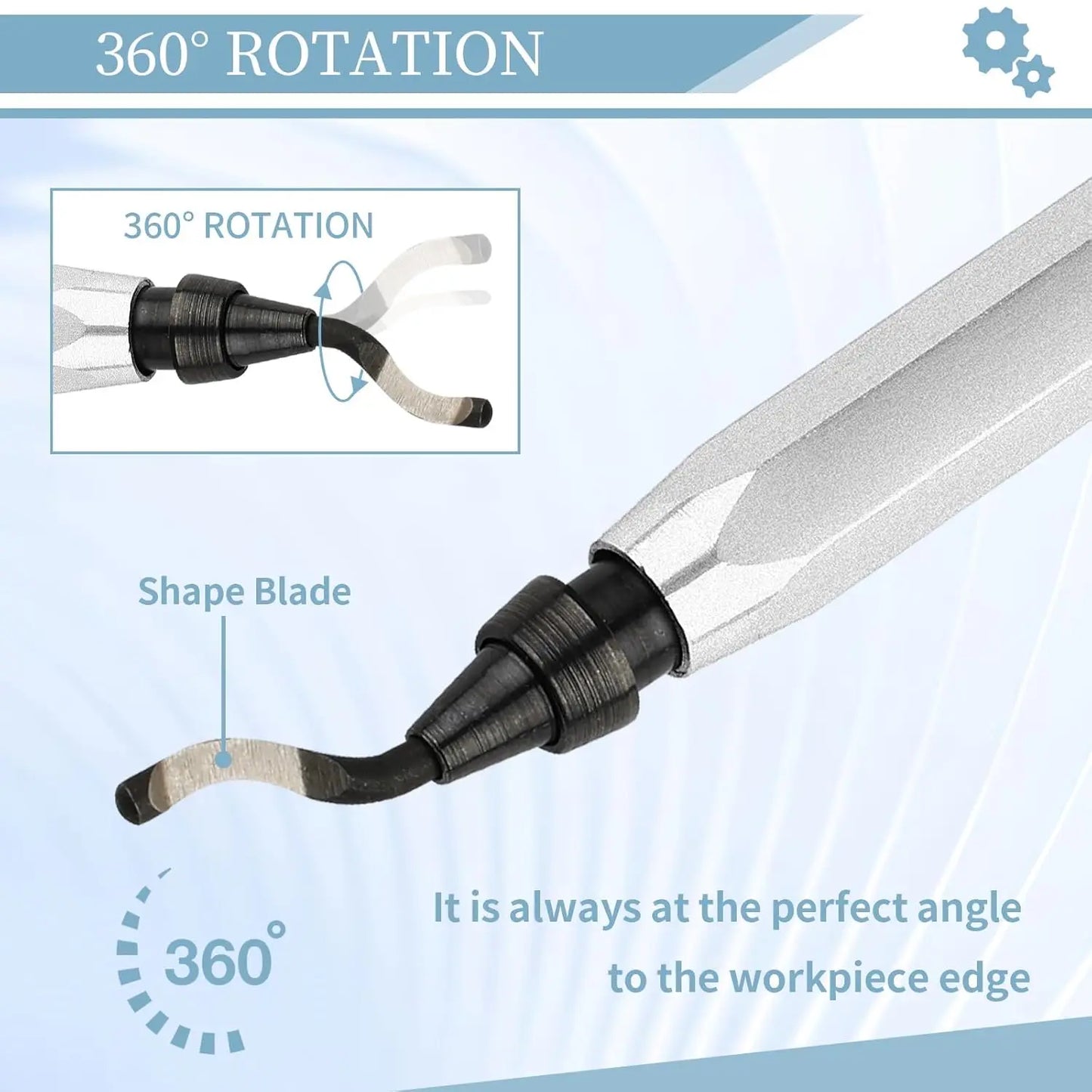Precision Deburring Tool — Metal Handle, 11 HSS Blades