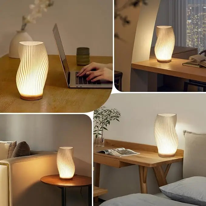Pleated Glow LED Desk Lamp — 3-Level Dimmable