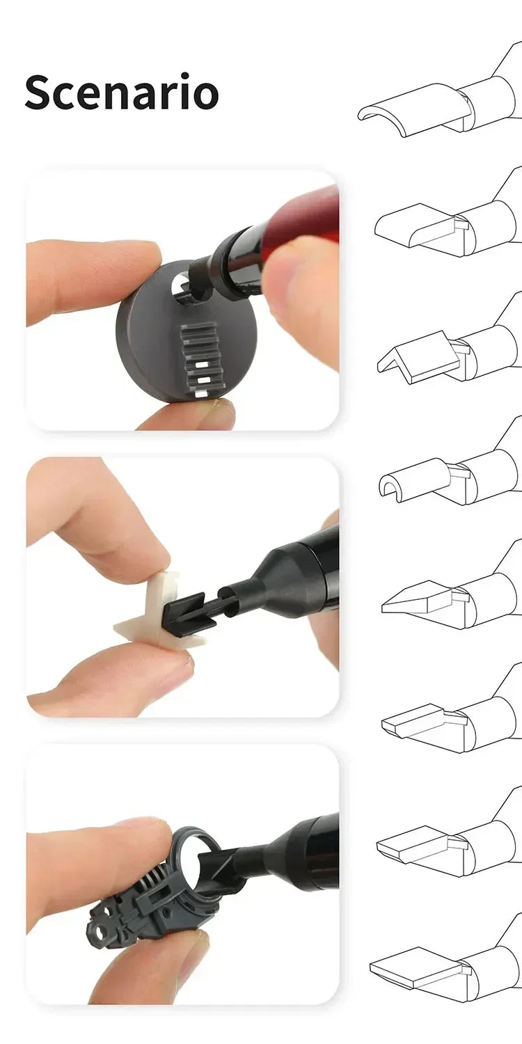 DSPIAE Polishing Pen Sandpaper Heads - Flat & Curved