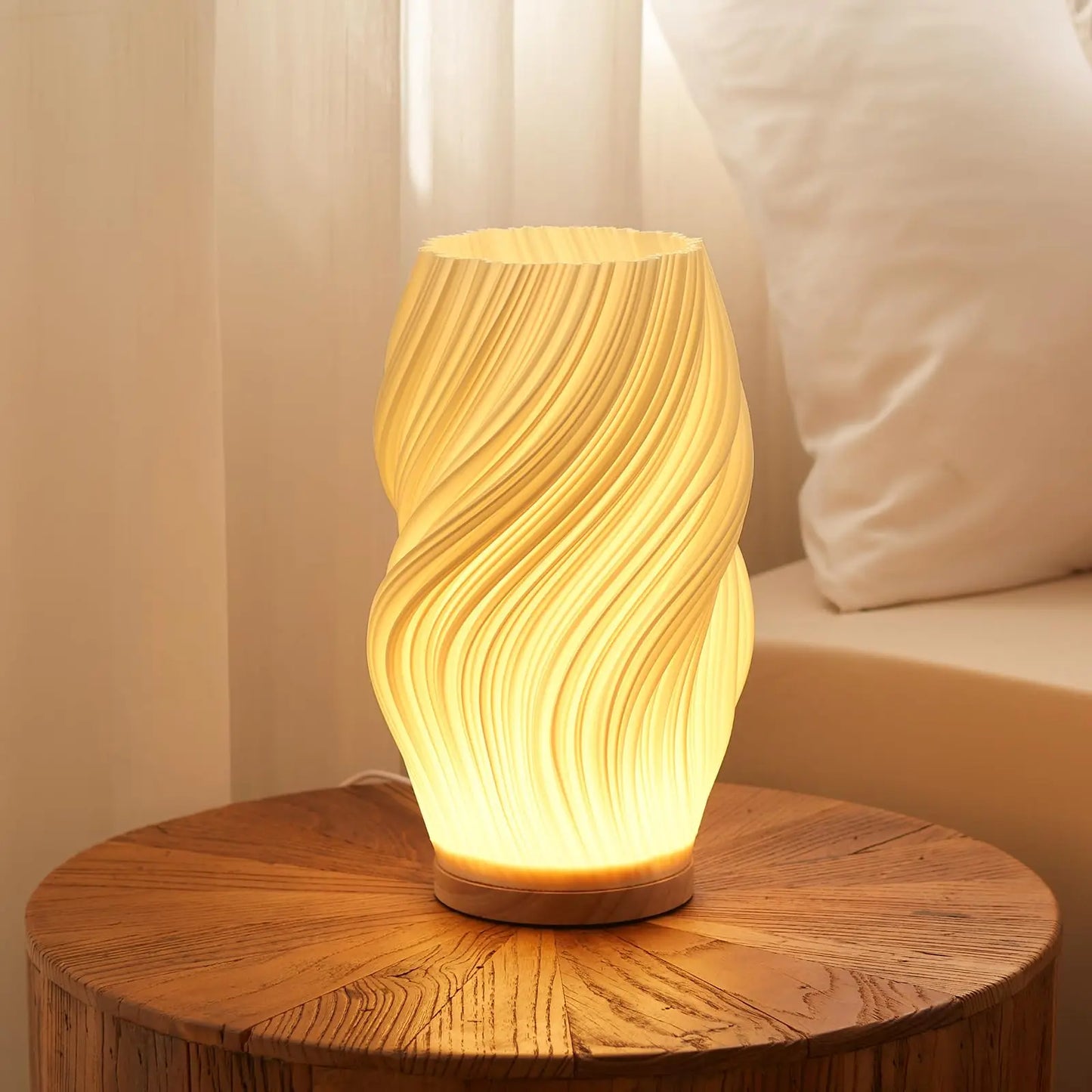Pleated Glow LED Desk Lamp — 3-Level Dimmable