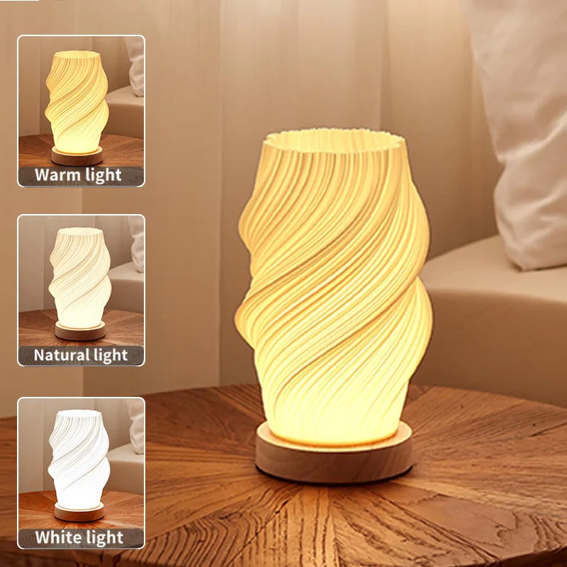 Pleated Glow LED Desk Lamp — 3-Level Dimmable
