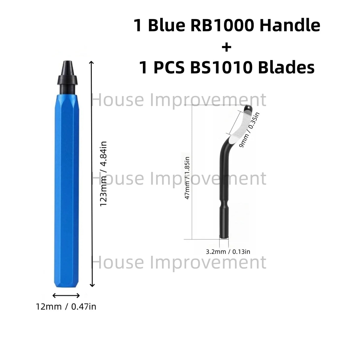 Precision Deburring Tool — Metal Handle, 11 HSS Blades