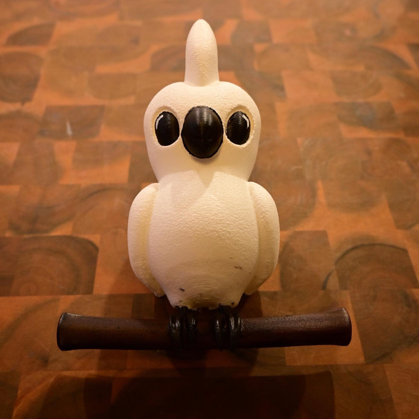 White Cockatoo Night Light - Hand-Painted & 3D Printed