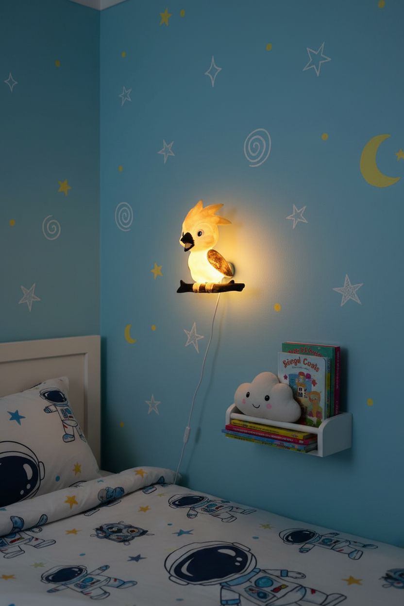 Kookaburra Night Light - Hand-Painted 3D USB Lamp