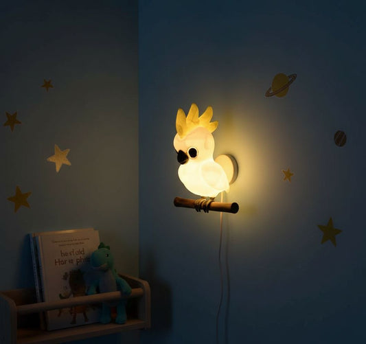 Sulphur-Crested Cockatoo Night Light - Handcrafted