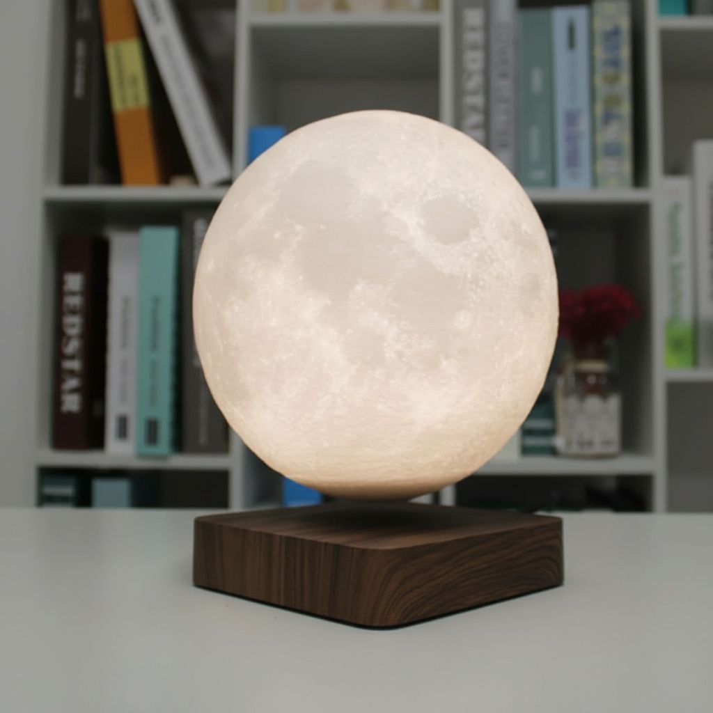 3D Levitating Moon Lamp — Floating LED Night Light