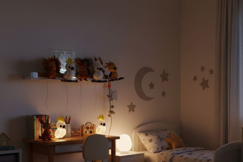 White Cockatoo Night Light — Hand-Painted USB LED