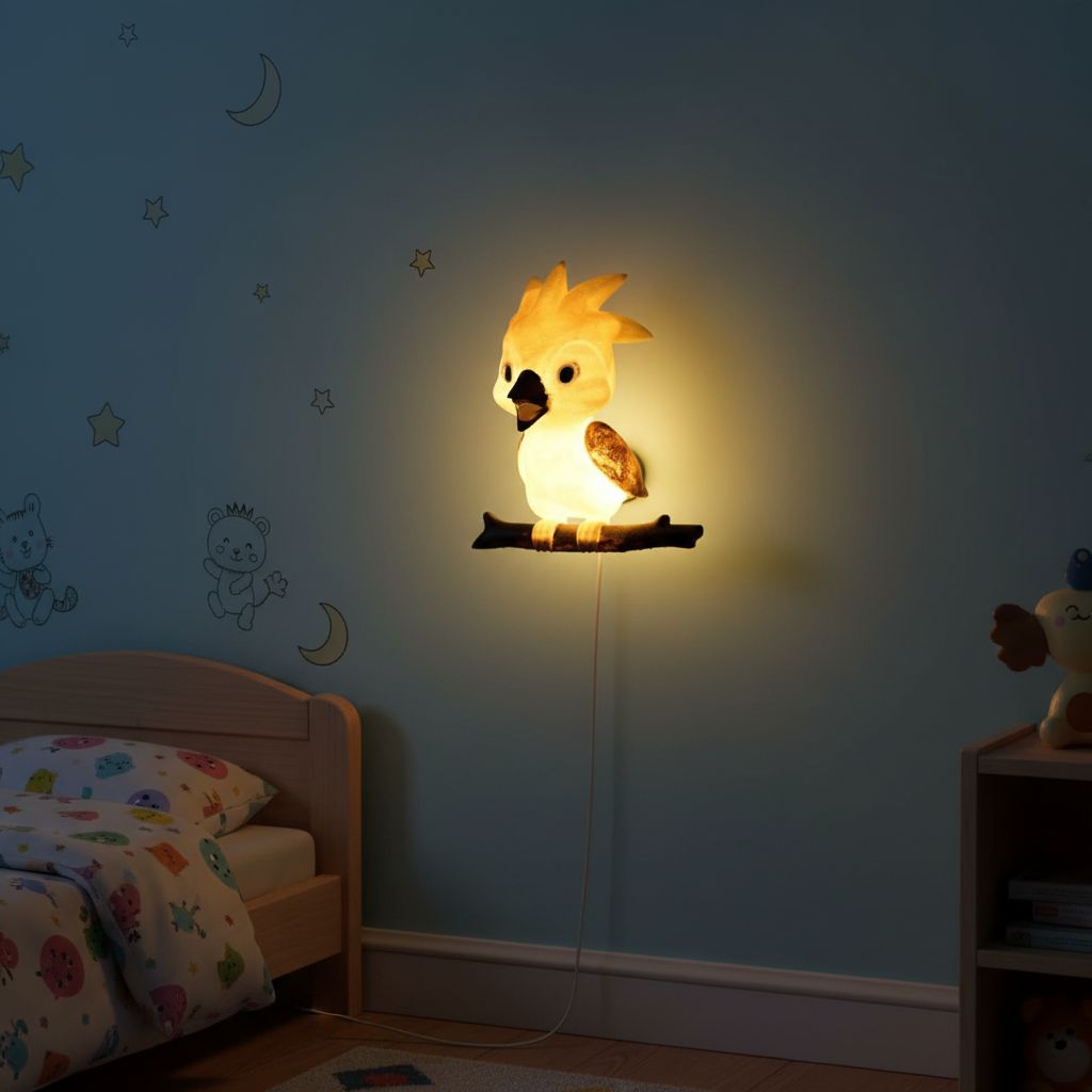 Kookaburra Night Light - Hand-Painted 3D USB Lamp