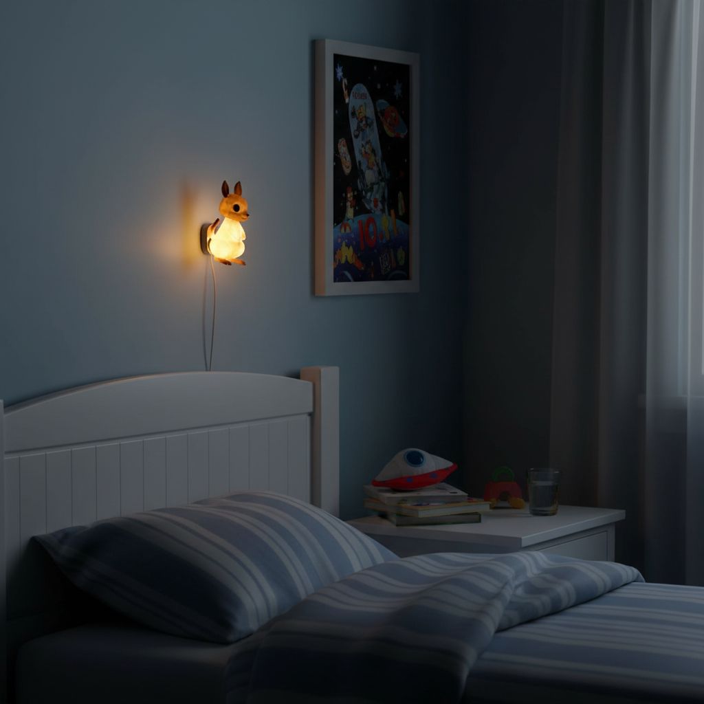 Big Red Kangaroo Night Light — Hand‑Painted 3D LED